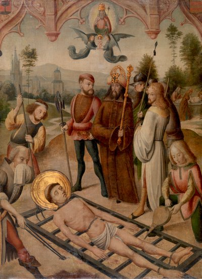 martirio de san lorenzo de Master of the Saint Ursula Legend