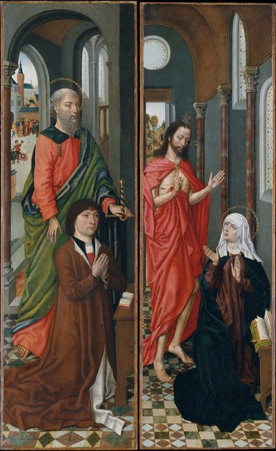 San Pablo con Paolo Pagagnotti, Cristo apareciendo a su madre de Master of the Saint Ursula Legend