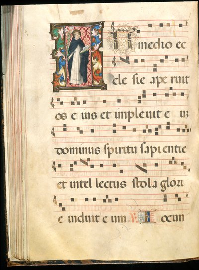 Folio de un gradual, finales del siglo XV (tinta, témpera y pan de oro sobre pergamino) de Master of the Saluces Hours (attr. to)