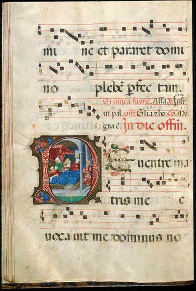 Folio de un gradual, finales del siglo XV (tinta, témpera y pan de oro sobre pergamino) de Master of the Saluces Hours (attr. to)
