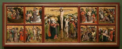 Retablo con La Pasión de Cristo, c. 1440 (óleo y oro sobre madera) de Master of the Schlägl Altarpiece