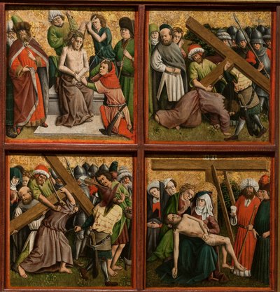 Retablo con La Pasión de Cristo, c. 1440s de Master of the Schlägl Altarpiece