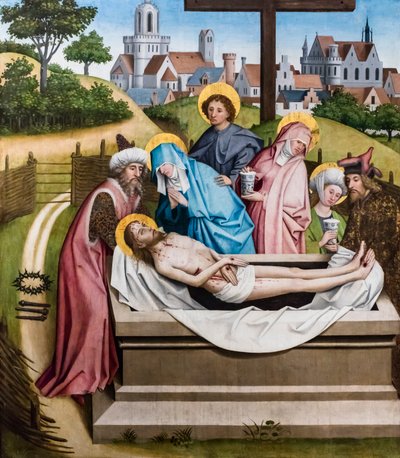 El Entierro de Cristo, ca. 1450/55 (Témpera y óleo sobre madera de abeto) de Master of the Sterzing Altarpiece