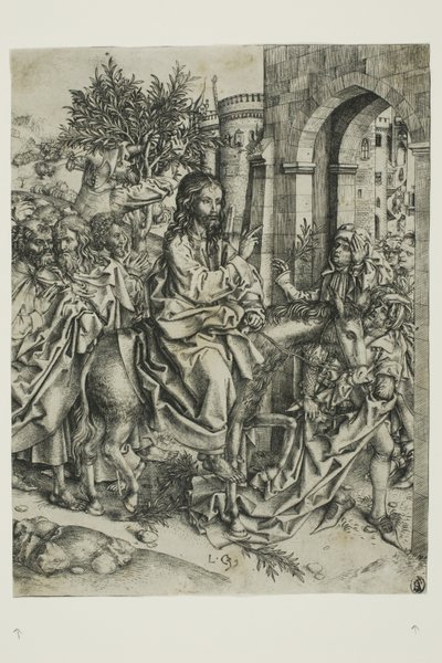 Entrada de Cristo en Jerusalén de Master of the Strache Altar
