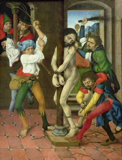 La Flagelación de Cristo, panel lateral del Retablo de la Pasión (óleo sobre tabla) de Master of the Strache Altar