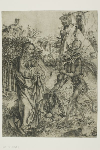 La Tentación de Cristo de Master of the Strache Altar