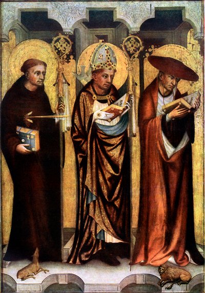 San Gil, San Gregorio y San Jerónimo, c1380 1955 de Master of the Trebon Altarpiece