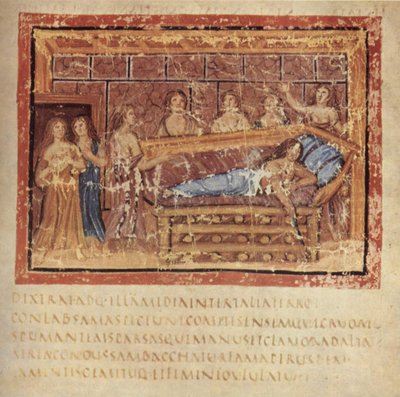 La muerte de Dido, ca. 400 de Master of the Vatican Vergil