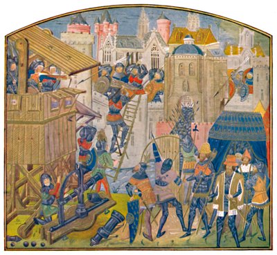 Tren de asedio, Manuscrito del siglo XV MS. Roy. 14 E. iv. de Master of the Vienna and Copenhagen