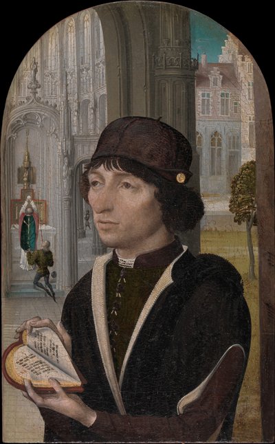 Joven sosteniendo un libro, ca. 1480 de Master of the View of Sainte