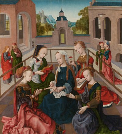 La Virgen y el Niño con cuatro santas vírgenes
María con el Niño con las santas Catarina, Cecilia, Bárbara y Úrsula de Master of the Virgo Inter Virgines