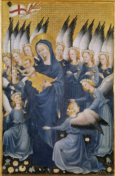 La Virgen tiene al Niño de Master of the Wilton Diptych
