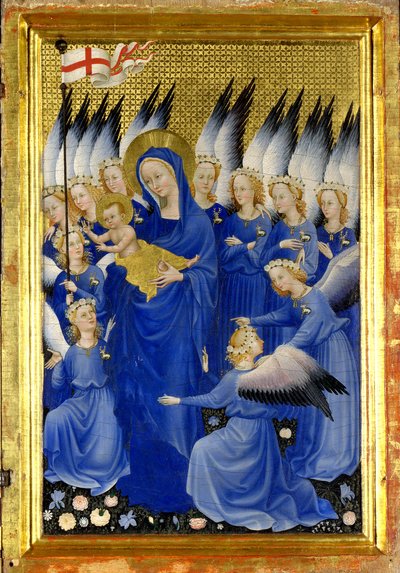 Virgen con el Niño y ángeles (panel interior derecho del díptico de Wilton) de Master of the Wilton Diptych