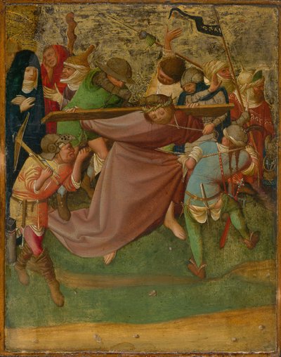 Cristo llevando la cruz, 1420-25 de Master of the Worcester Carrying of