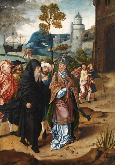 Obispo y un santo ermitaño, c.1510-20 de Master of the von Groote Adoration