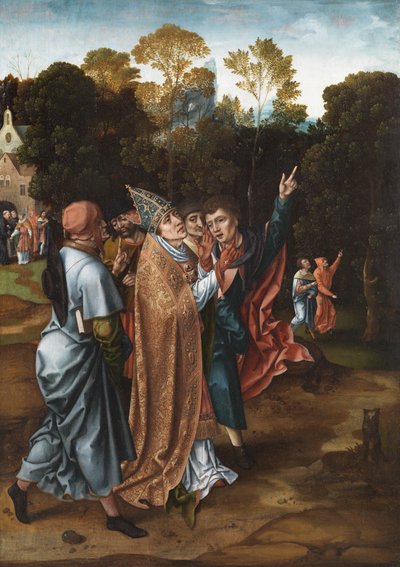 Visión del Obispo de Master of the von Groote Adoration