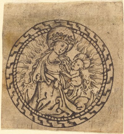 Madonna y el niño de Master with the Flower Borders