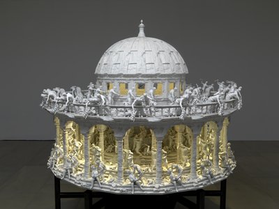 All Things Fall, 2014 (acero, aluminio, yeso, resina, luces LED, motor) de Mat Collishaw