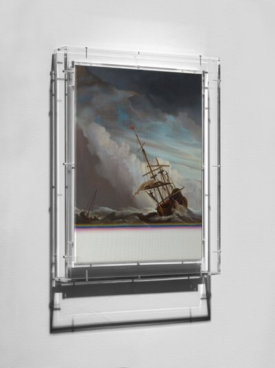 Pintura de caducidad, Galeón, 2016 (Óleo sobre lienzo, madera, metacrilato) de Mat Collishaw