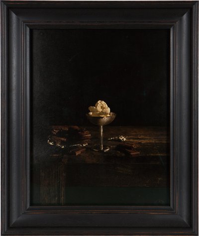 Última comida en el corredor de la muerte, Dobie Gillis Williams, 2012 (Impresión por transferencia digital sobre pergamino de piel de cabra) de Mat Collishaw