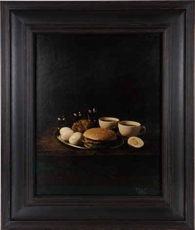 Last Meal on Death Row, Gary Gilmore, 2012 (Impresión por transferencia digital sobre pergamino de piel de cabra) de Mat Collishaw