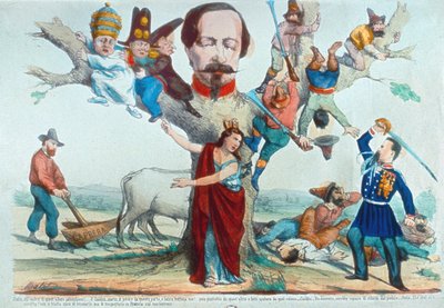 Alegoría de Italia durante el Risorgimento de Mata