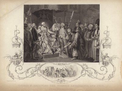 El rey Jorge III recibiendo al embajador turco y su séquito de Mather Brown