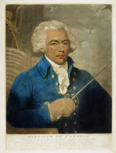 Monsieur de St. George, grabado por W. Ward, 1788 de Mather Brown