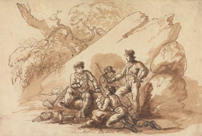 Obreros en el Avituallamiento (¿Banditti?) de Mather Brown