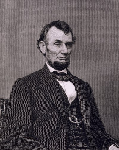 Abraham Lincoln, grabado a partir de una fotografía de William G. Jackman (grabado) de Mathew (after) Brady