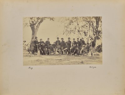 Burnside y personal de Mathew B. Brady