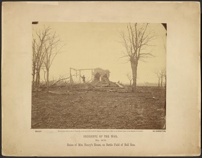 Ruinas de la casa de la Sra. Henry, en el campo de batalla de Bull Run de Mathew B. Brady