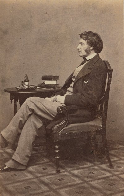 Retrato carte-de-visite de Charles Sumner, 1860s de Mathew Brady