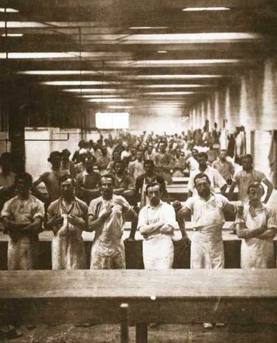 Cocineros en un gran comedor de campamento durante la Guerra Civil Americana de Mathew B. Brady
