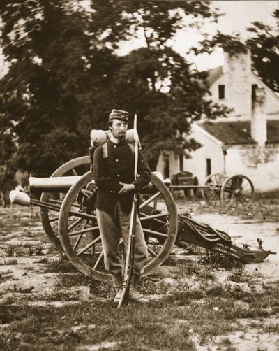 D.W.C. Arnold, un soldado raso del ejército de la Unión, cerca de Harper