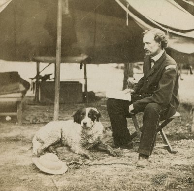 El general Custer (1839-76) en su cuartel general, c.1864 de Mathew B. Brady