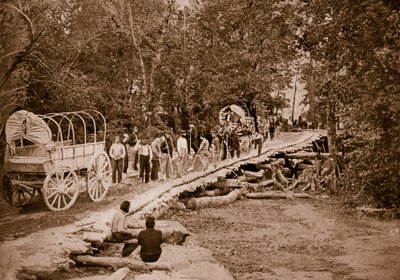 Puente de la Vid construido por ingenieros estadounidenses, 1861-65 de Mathew B. Brady