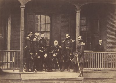 Teniente General Scott, General en Jefe del Ejército de EE.UU., y personal, 6 de septiembre de 1861 de Mathew Brady