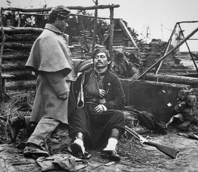 Soldado herido de un regimiento Zouave federal, c.1865 de Mathew Brady
