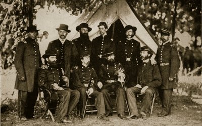 General Jefferson C. Davis y su Estado Mayor de Mathew and studio Brady