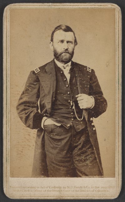Mayor General Ulysses S. Grant, oficial del Ejército Federal de Mathew and studio Brady