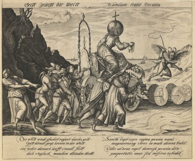 El dinero gobierna el mundo, 1589 de Mathias Greuter