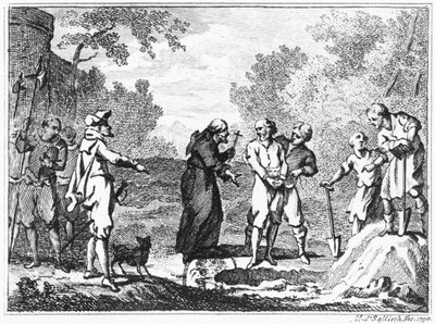 Ejecución de protestantes flamencos por católicos españoles, 1790 de Mathias de Sallieth