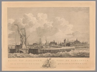 Puerto de Harlingen Puerto de Harlingen desde el Zuiderzee para ver / Puerto de Harlingue, pris de coté du Zuiderzee (título sobre el objeto) de Mathias de Sallieth
