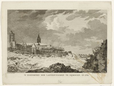 Colapso de la torre lapona en Nijmegen, 1784 Colapso de la Torre Lapp en Nijmegen. En 1784 (título sobre objeto) de Mathias de Sallieth