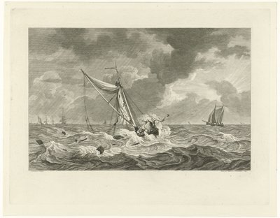 Playas del muelle del patrón Klaas Ringels cerca de Texel, 1778 de Mathias de Sallieth