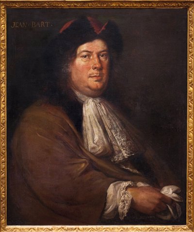 Retrato de Jean Bart (1650-1702). Pintura de Mathieu Elias (1658-1741), óleo sobre lienzo, principios del siglo XVIII. Arte francés de Mathieu Elias