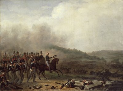 Willem Frederik (1772-1843) Príncipe de Orange en la batalla de Quatre Bras de Mathieu Ignace van Bree