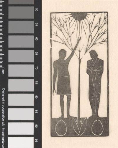 Dos figuras cerca de un árbol de Mathieu Lauweriks