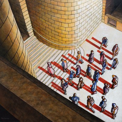 Pisada, 2018 (acrílico sobre panel) de Matt Bannister
